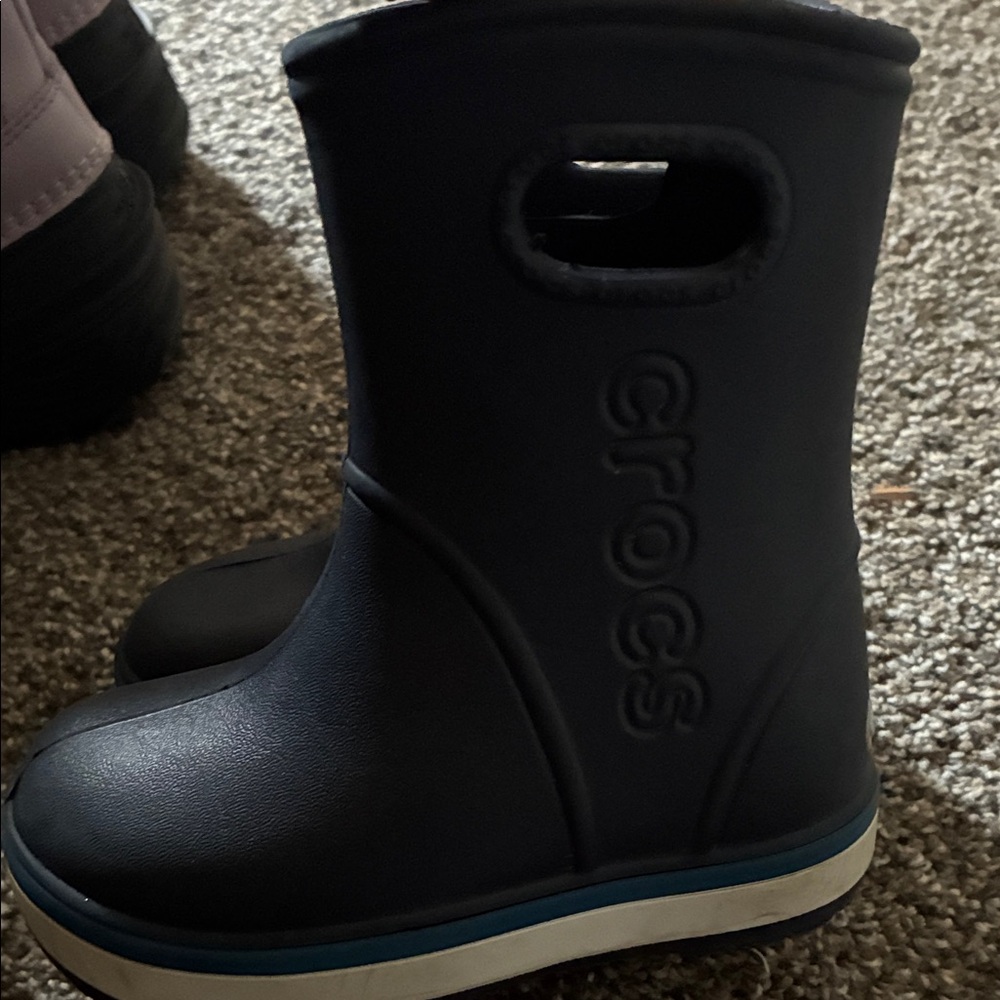 Croc rain boots navy rubber Boots - Picture 4 of 4